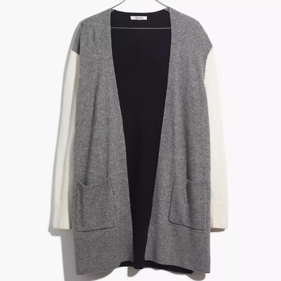 Madewell colorblock Kent sweater in coziest yarn. Size L. - Picture 2 of 12